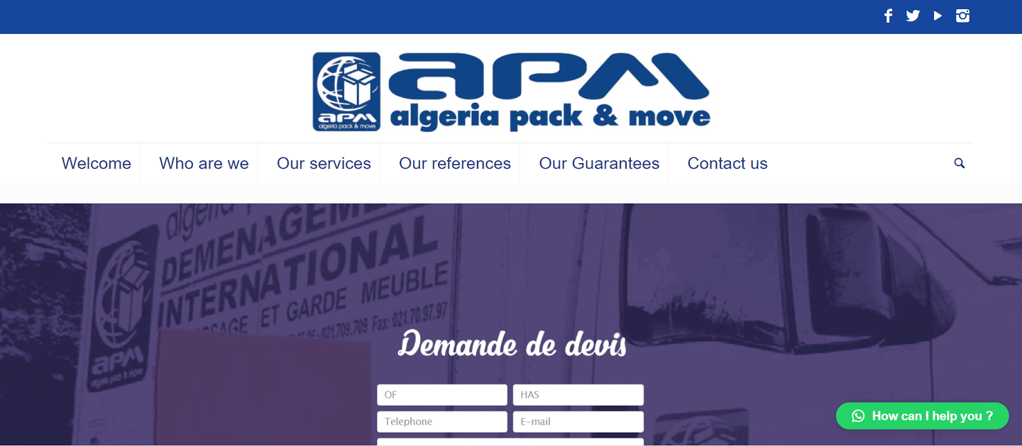 Algeria Pack and Move international moving company