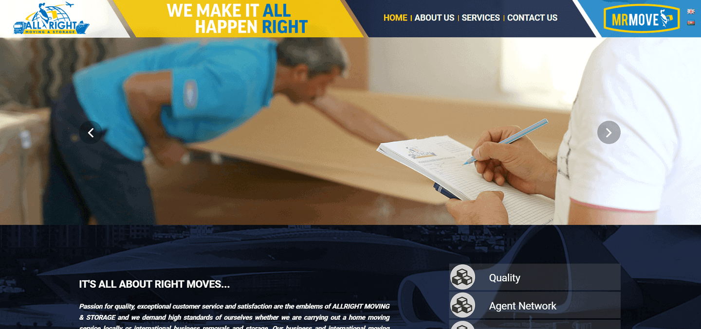 Allright Moving and Storage international moving company