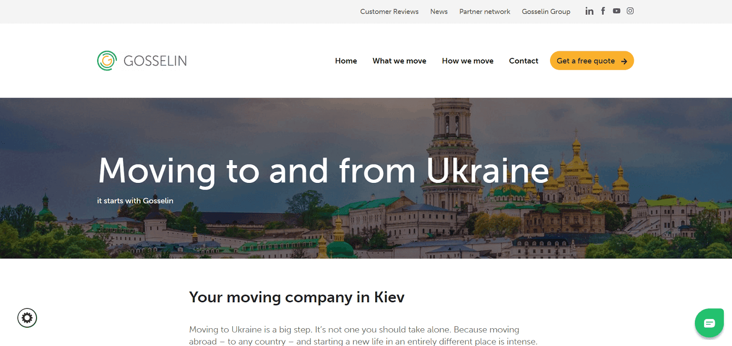 Gosselin Ukraine international moving company