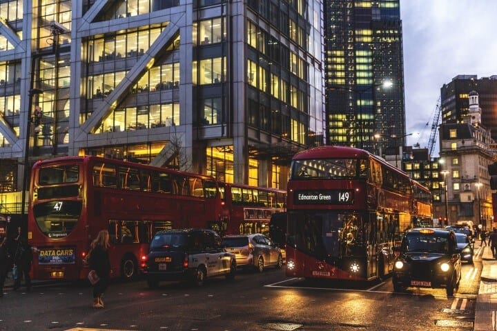 Traffico nella città di Londra