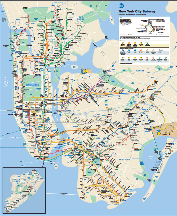 Mapa del metro de Nueva York