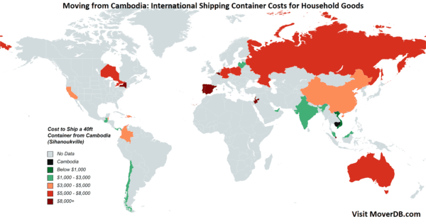 2025 Sea Freight Container Shipping Rates To & From Cambodia