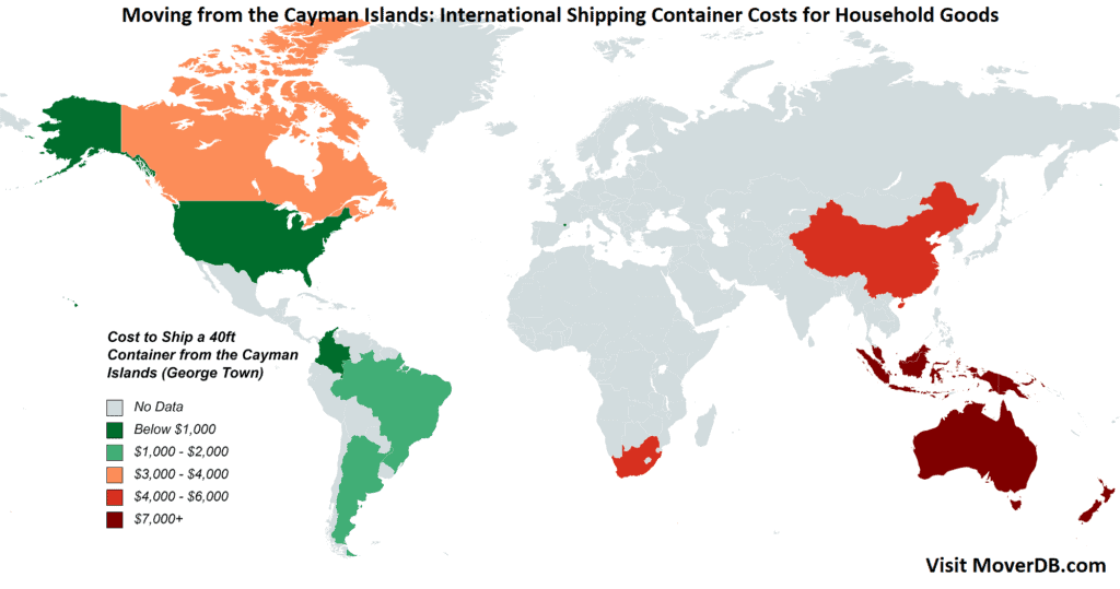 Shipping Container Costs from the Cayman Islands (George Town)