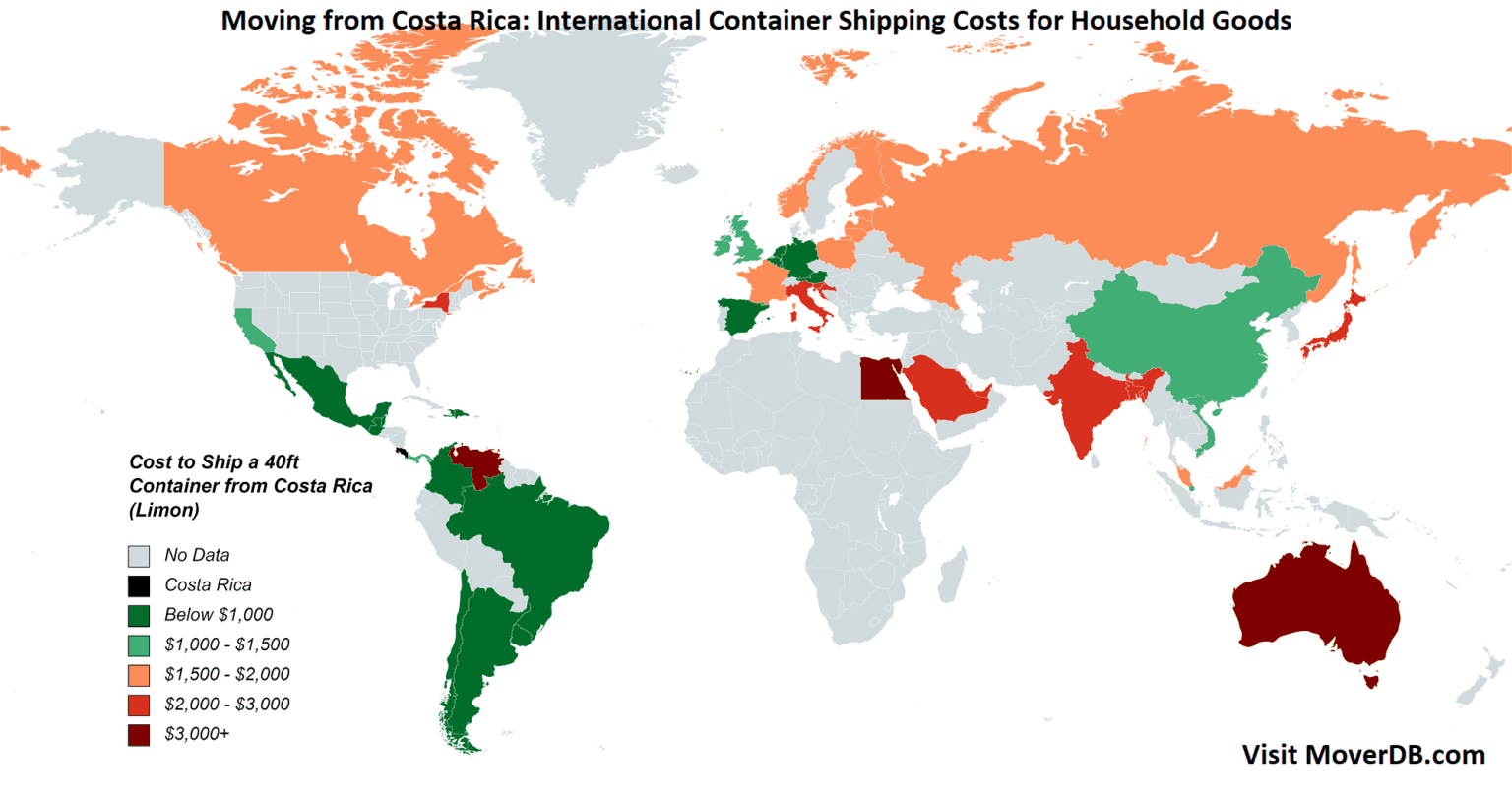 2024 Sea Freight Container Shipping Rates To & From Costa Rica