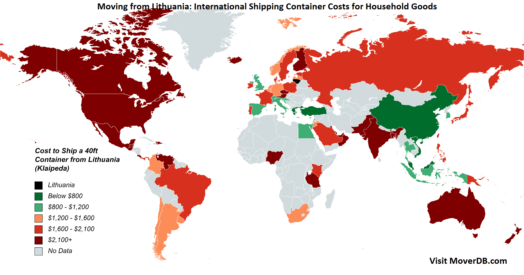 2025 Sea Freight Container Shipping Rates To & From Lithuania