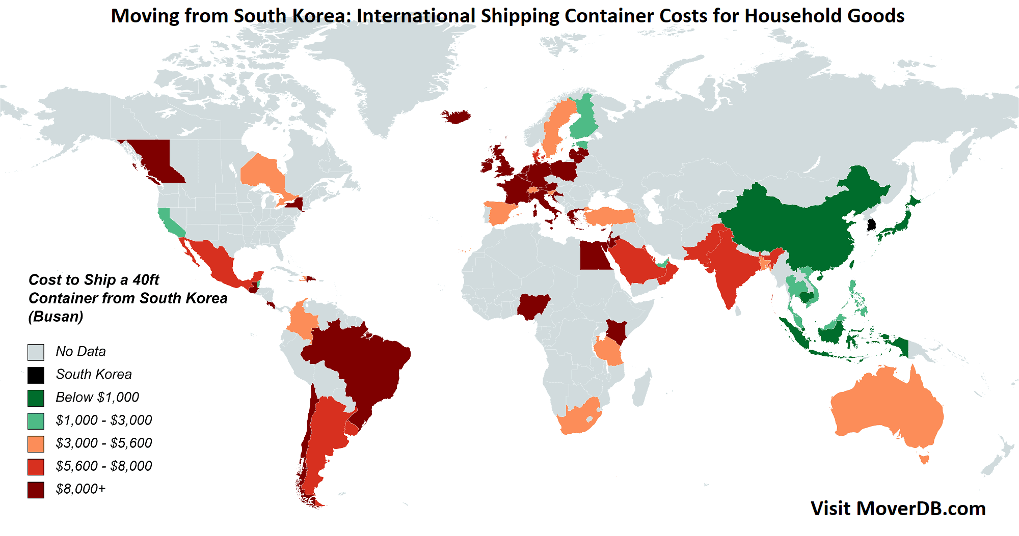 2024 Sea Freight Container Shipping Rates To & From South Korea
