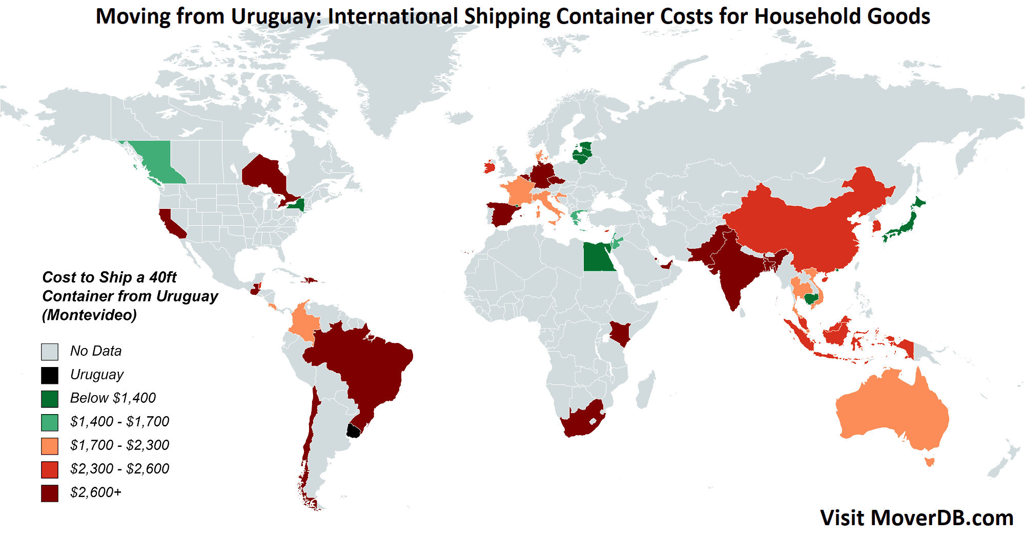 2025 Sea Freight Container Shipping Rates To & From Uruguay