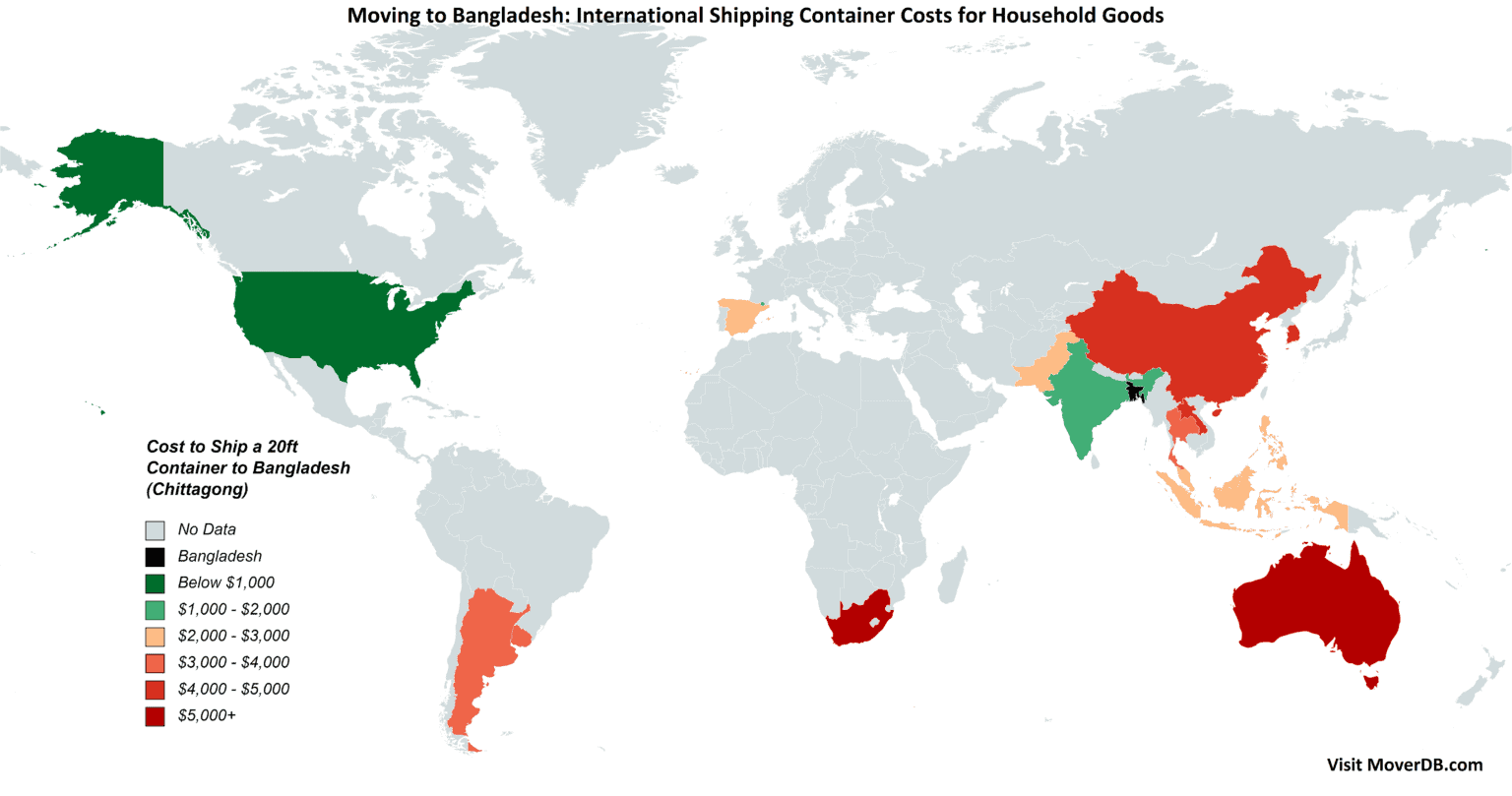 2024 Sea Freight Container Shipping Rates To & From Bangladesh