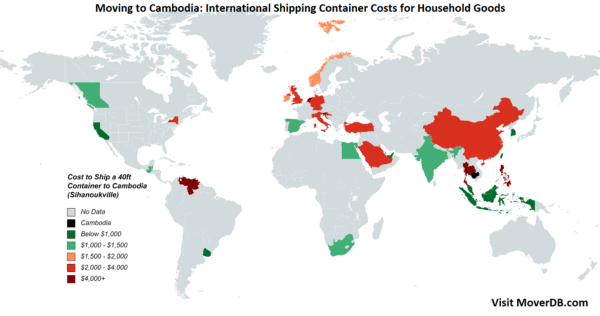 2025 Sea Freight Container Shipping Rates To & From Cambodia