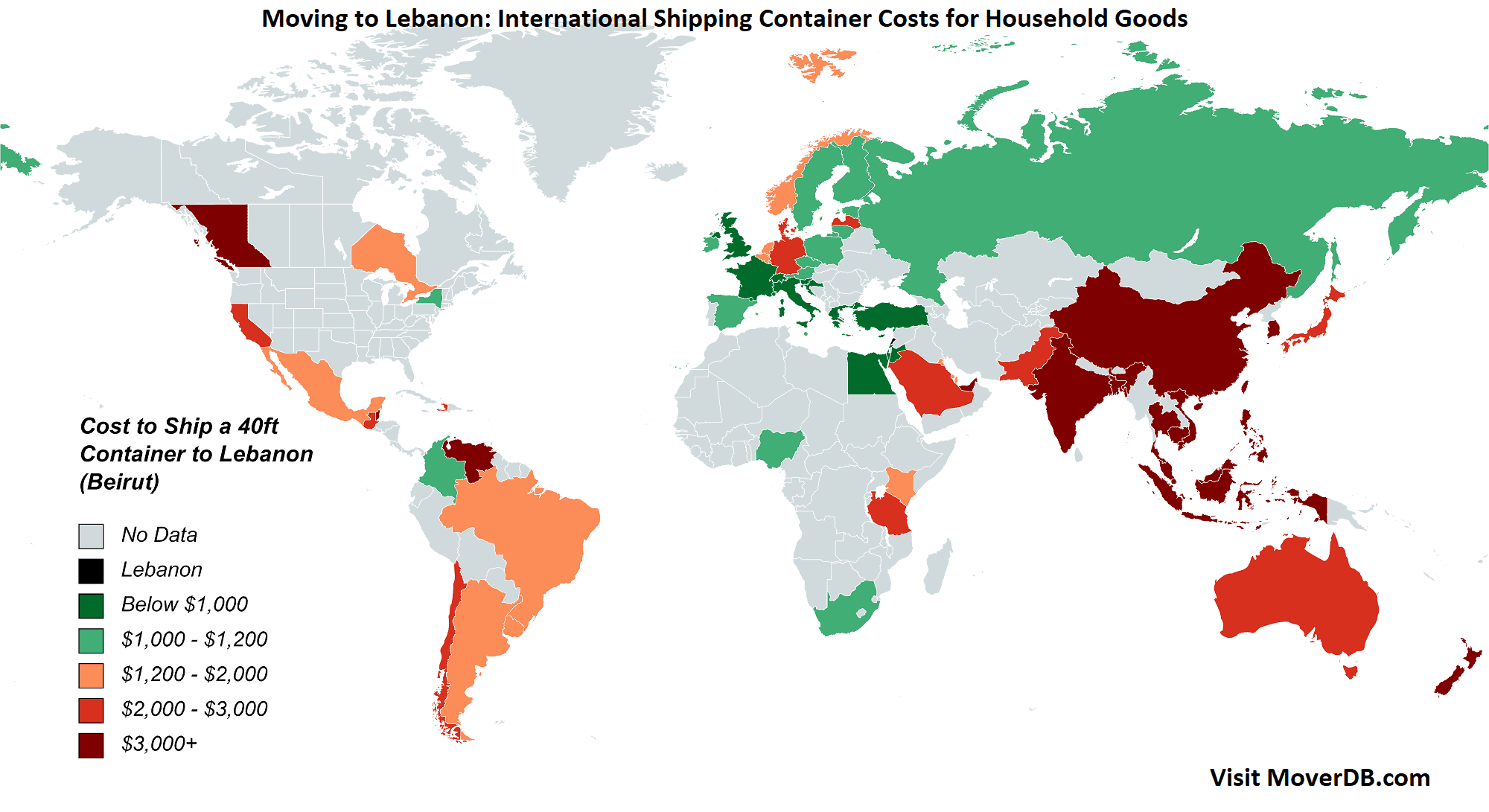 2024 Sea Freight Container Shipping Rates To & From Lebanon