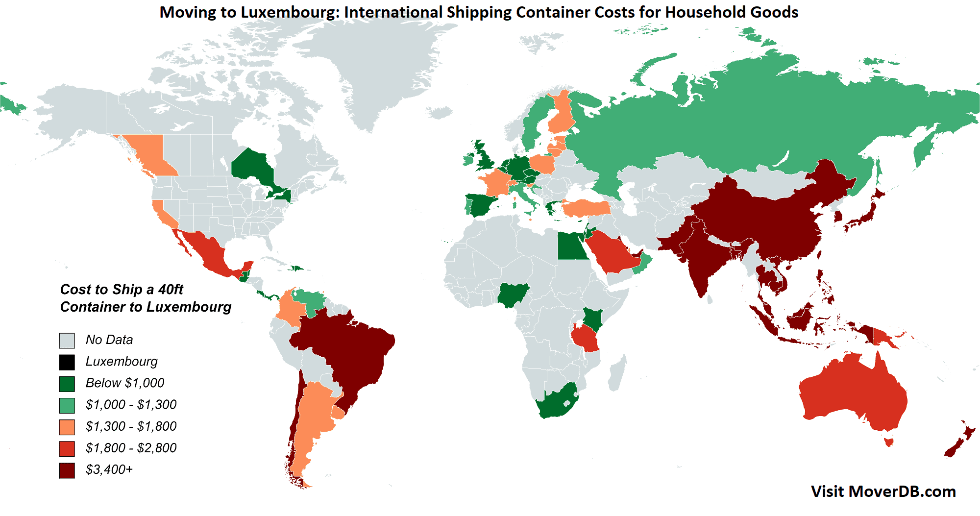 2025 Sea Freight Container Shipping Rates To & From Luxembourg