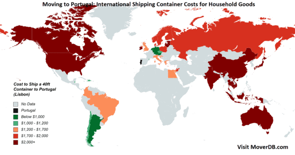 2025 Sea Freight Container Shipping Rates To & From Portugal