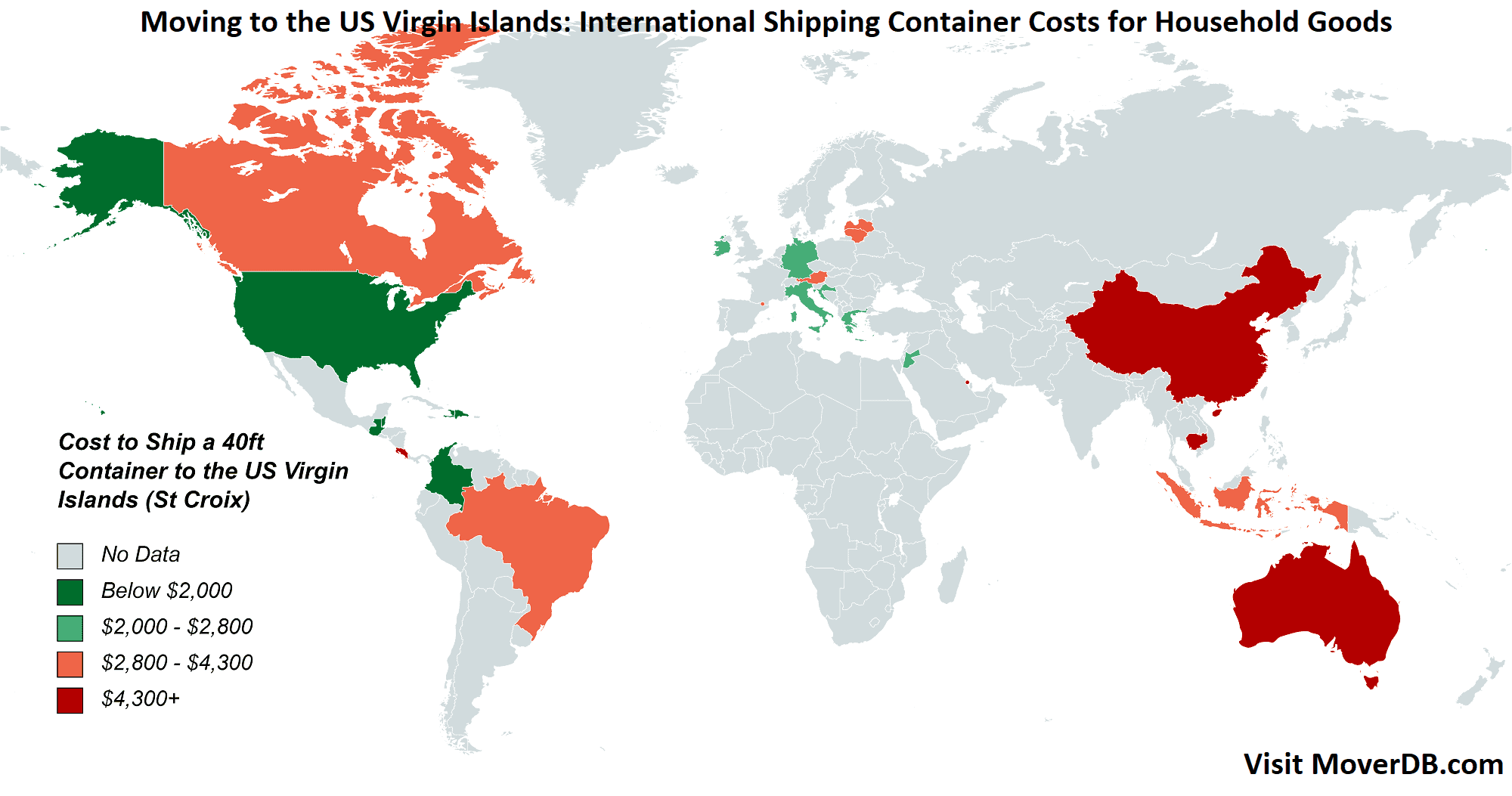 2024 Sea Freight Container Shipping Rates To & From the US Virgin Islands