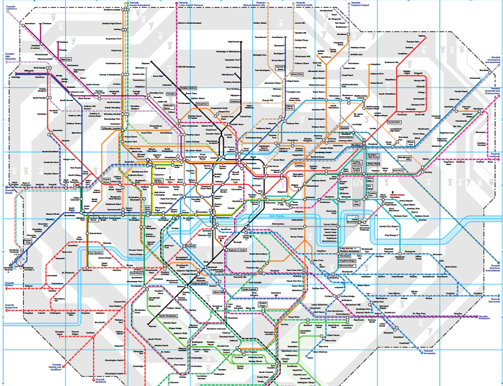 Схема метро лондона 2022