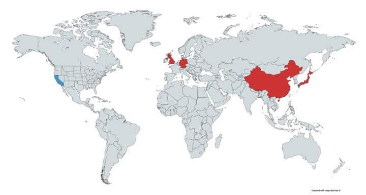 经济规模大于加州的国家