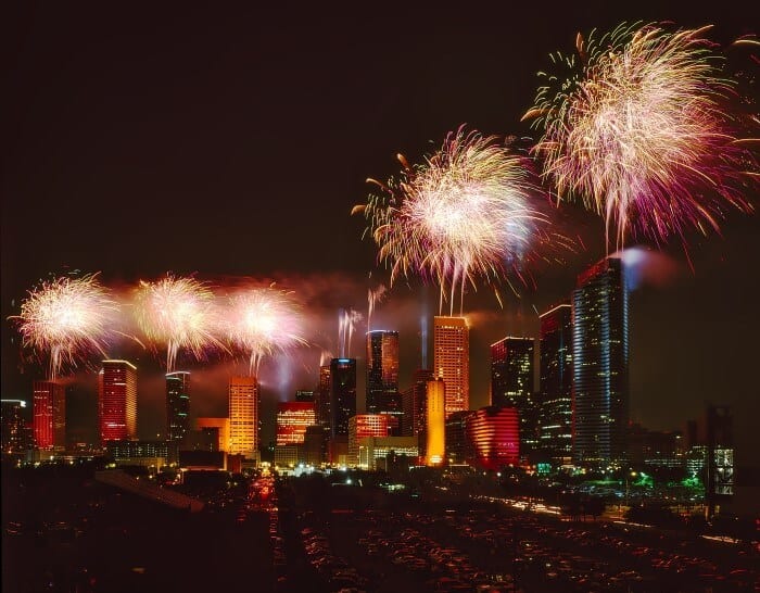 Feux d'artifice de Houston